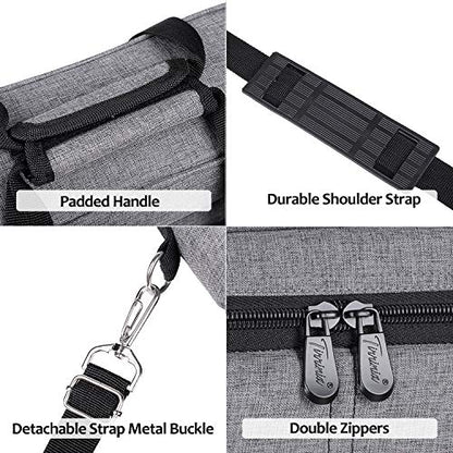 Tirrinia Insulated Wine Gift carrier - 3 Bottle Travel Wine Carry Cooler Tote Bag with Handle and Adjustable Shoulder Strap, Grey - color: Grey
