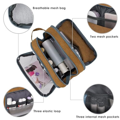 Toiletry Bag for Men Hanging Dopp Kit Water Resistant Shaving Bag Small Toiletry Bag for Traveling (Earthy Yellow) - color: Earthy Yellow