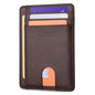 Buffway Slim Minimalist Front Pocket RFID Blocking Leather Wallets for Men and Women - Cross Coffee - color: Cross Coffee