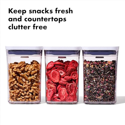 OXO Good Grips 3-PC Small Square Short POP Container Set,(Pack of 2) - size: Container Set (Pack of 2)