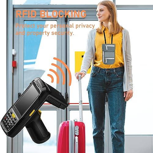 Travel Neck Wallet, RFID Blocking Passport Holder with Adjustable Neck Strap for Men and Women to Keep Cash, Credit Cards and Travel Documents Safe - A - color: ColorA