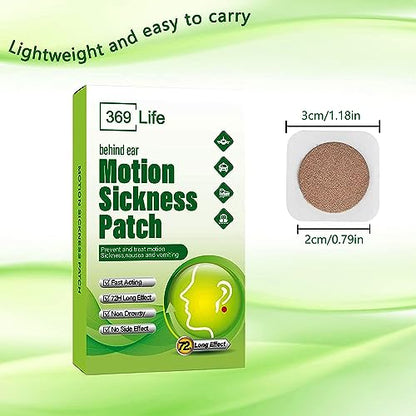 369 Life Motion Sickness Patches for Car and Boat Rides, Ships, Cruise and Airplane & Other Forms of Transport - Travel Essentials, for Adults and Kids (24 Count)