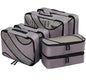 BAGAIL 6 Set Packing Cubes,Travel Luggage Packing Organizers - color: The Dark Grey, style: 6 Set