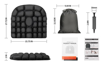 Airplane Seat Cushion for Long Flights, Inflatable & Portable Travel Cushion for Tailbone Pain Relief, Pressure Relief Car Seat Cushion for Office Chair and Wheelchair Use - size: Semi-circular arc