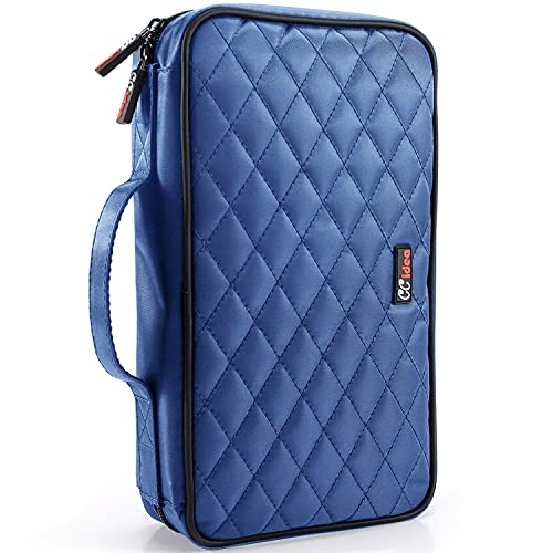 CCidea 96 Capacity CD/DVD Case Holder Portable Wallet Disc Storage Binder for Car, Home, Travel (96-Blue) Specials - color: 96-Blue
