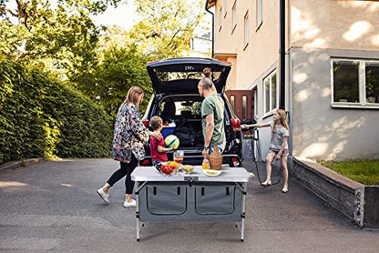 Nice C Camping Table, Folding Table Height Adjustable, Camp Storage Kitchen Table, Lightweight Aluminum, with Carry Handle for Outdoor, Beach, BBQ, Picnic, Cooking, Festival, Indoor, Office