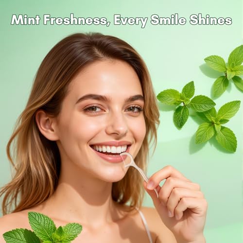 FAMILIFE Eco-Friendly Floss Picks (100Pcs) - Plant Based Dental Floss Picks with Strong Toughness, Natural Tooth Picks Flossers for Adults Daily Oral Cleaning & Gentle Gum Care, Mint Flavor - color: Beige 100 Pcs