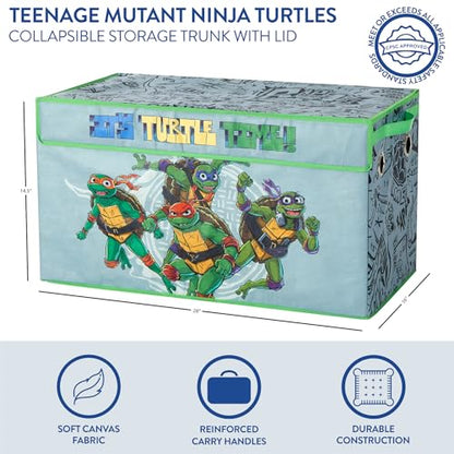 Teenage Mutant Ninja Turtles Collapsible Storage Trunk, Durable with Soft Lid, 28.5"x14.5"x16" - color: Its Turtle Time