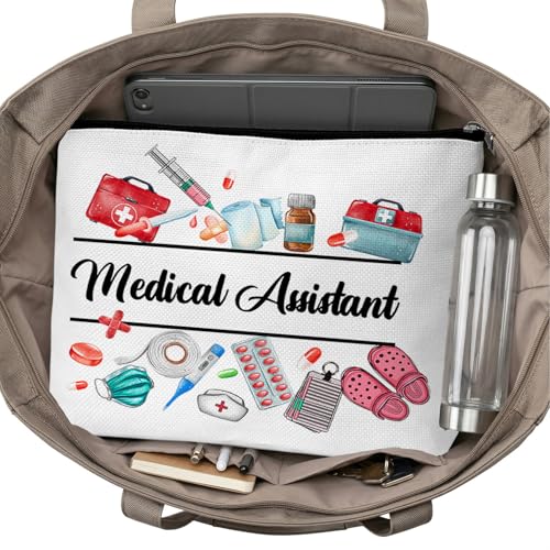 Nurse Graduation Gifts for Women, Nurse Medical Makeup Bag Appreciation Birthday Gifts for Nurses, Medical Assistant Travel Cosmetic Pouch Bags with Zipper - B04 - style: Medical Assistant