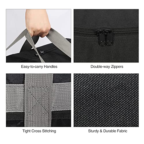 REDCAMP Foldable Travel Bag, Large Sports Bag, 75L/96L/100L, Lightweight Waterproof Tote Bag - color: Black 100l