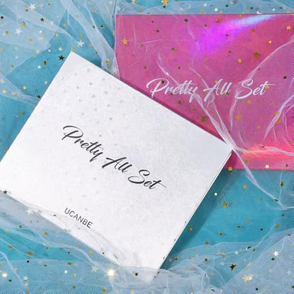 UCANBE Pretty All Set Eyeshadow Palette Holiday Gift Set Pro 86 Colors Makeup Kit Matte Shimmer Eye Shadow Highlighters Contour Blush Powder All In One Valentine's Day Makeup Pallet - color: Palette A