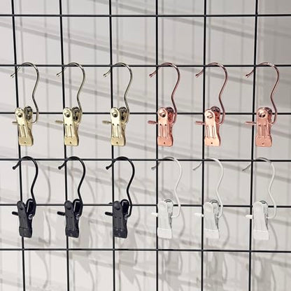Hangers Clips,Stainless Hooks for Closet Hooks,Heavy Duty Clothespins Laundry Hanging Hooks,Travel Portable Clothes,Boot Tall Towel Hats Socks Pants and Bras (10, Matte White) - color: Matte White