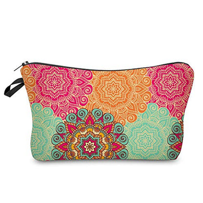Deanfun Cosmetic Bag for Women, Mandala Flowers Waterproof Makeup Bags Roomy Toiletry Pouch Travel Accessories Gifts (51560) - color: 51560
