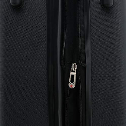 Travelers Club Chicago Hardside Expandable Spinner Luggage, Black, 5 Piece Set - color: Black, size: 5 Piece Set