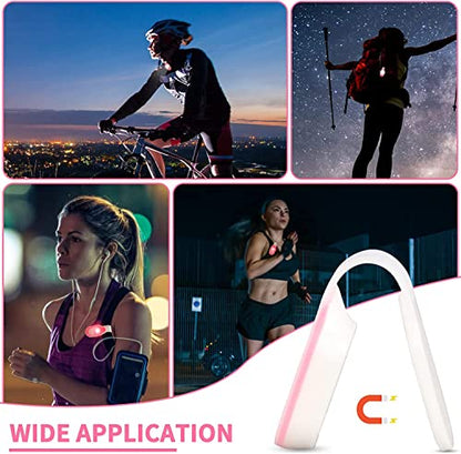 Nursing Night Light Clip on Rechargeable NightShift Nurse Light Hands Free LED Flashlights Running Lights for Walking Running Pets Outdoor Emergency (Pink) - color: Pink