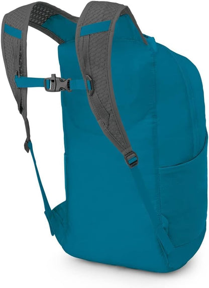 Osprey Ultralight Collapsible Stuff Pack - Lightweight, Packable Travel Backpack — Extra Bag For Travel and Every Day — 18 L Capacity Daypack to Expand Luggage, Waterfront Blue - color: Waterfront Blue