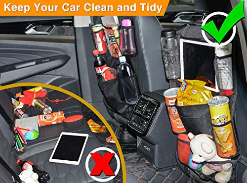 Backseat Organizer for Kids with USB/Headphone Hole - 2 Pack