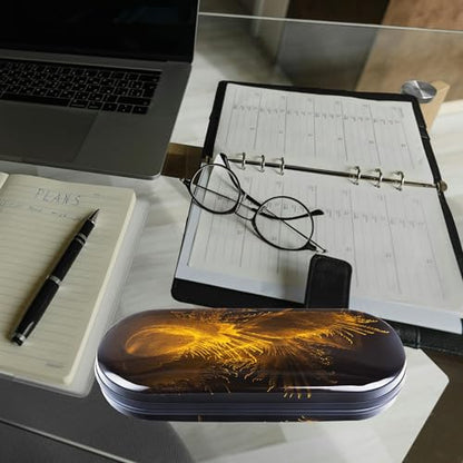 FEIQIAO Hard Shell Glasses Case, Men's And Women's Portable Travel Eyeglass Case - color: A-yellow