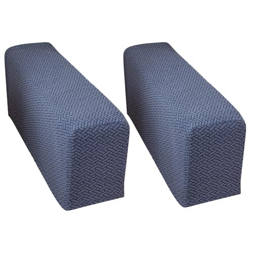 Yoovat Couch Arm Covers Sofa Arm Cover armrest Covers for Sofa Couch Armrest Cover Chair Arm Cover Set of 2 (Texture-Gray Blue, Medium (Set of 2)) - color: Texture-gray Blue, size: Medium (Set of 2)