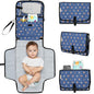 KeaBabies Portable Diaper Changing Pad, Travel, Car - Large Waterproof Baby Changing Mat, Wipeable, Padded, On The Go Travel Diaper Clutch Bag, Easy to Use Pockets for Newborn Essentials (Pets & Paws) - color: Pets & Paws