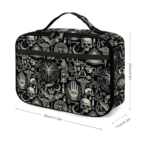 Gothic Lunch Bag Insulated Reusable Lunch Box Cooler Thermal Tote Bag For Teenage Boys Girls School Beach - color: Gothic