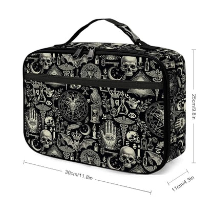 Gothic Lunch Bag Insulated Reusable Lunch Box Cooler Thermal Tote Bag For Teenage Boys Girls School Beach - color: Gothic