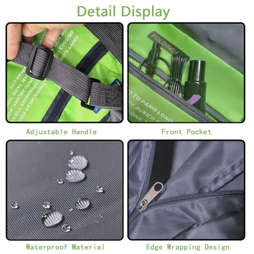 INVODA 4PCS Foldable Duffle Bags - Lightweight Luggage for Airlines, Weekender, Carry On, Overnight - With Waterproof Drawstring Bags - color: Group Style3