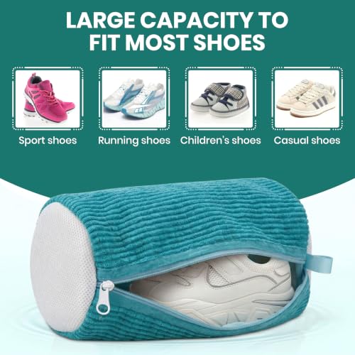 2 Pack Heavy Duty Shoe Wash Bags, 440g Reusable Sneaker Laundry Bags with Auto-Lock Zipper for Sneakers, Slippers & Boots – New2026 - color: Blue