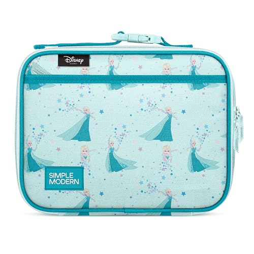 Simple Modern Disney Kids Lunch Box for School | Reusable Insulated Lunch Bag for Toddler, Girl, and Boy | Meal Container with Exterior & Interior Pockets | Hadley Collection | Frozen Elsa's Snowflake - color: Disney: Frozen Elsa's Snowflake