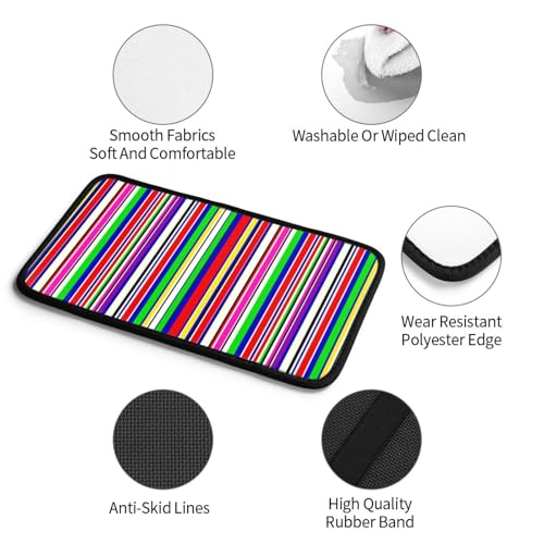 Automotive Interior Upgrade, Novel Colorful Mexican Blanket Stripes, Universal Center Console Cover Pad Protects Your Armrest from Scuffs and Fading - color: Picture (874)