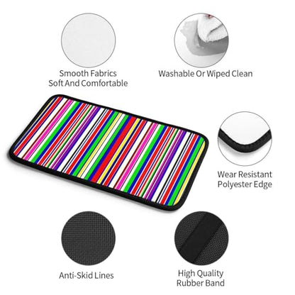Automotive Interior Upgrade, Novel Colorful Mexican Blanket Stripes, Universal Center Console Cover Pad Protects Your Armrest from Scuffs and Fading - color: Picture (874)