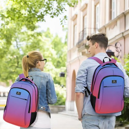 MATEIN Fashion Laptop Backpack 15.6 Inch, Anti Theft Slim Travel Backpack, Water Resistant Computer Bag for Men & Women - color: Tie-dye, size: 15.6 Inch