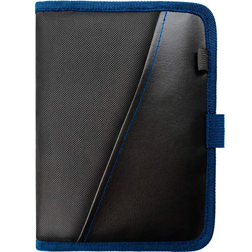 Glove Box Compartment Organizer - Car Document Holder - Owner Manual Case Pouch - Vehicle Storage Wallet for Registration & Insurance Card - Premium Auto Paperwork Holder - Log Book included - Blue - color: Blue