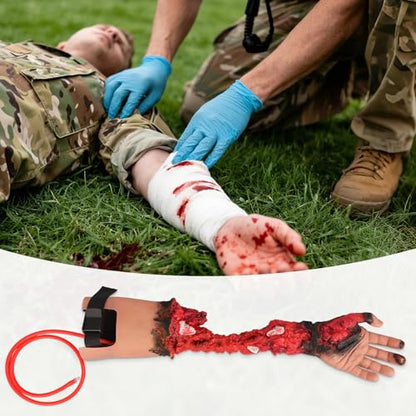 Wearable Wound Packing Arm Trainer, Partial Arm Amputated Simulation Kit for Medical Training, Emergency Trauma Assessment Practice Set - style: Arm