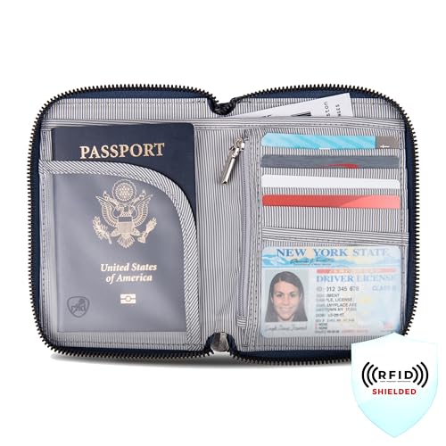 Travelon RFID Blocking Passport Zip Wallet - color: Mod Floral