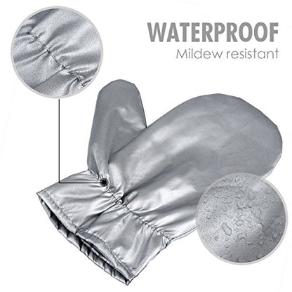 Garment Steamer Ironing Gloves Flexible Anti Steam Mitt Heat Resistant Waterproof Protective Ironing Glove for Steaming Clothes -1 Pair - color: Silver Gloves