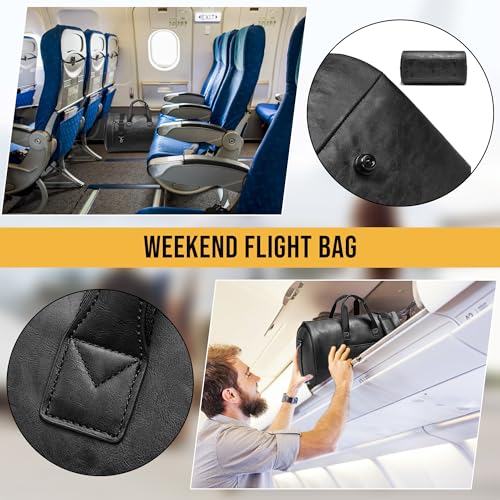 Convertible Garment Bag, Carry on Garment Duffel Bag with Shoulder Strap, Men's Women's Travel Clothing Bag with Shoe Compartment, 2-in-1 Hanging Suitcase Suit Business Travel Bag (Black) - color: Black