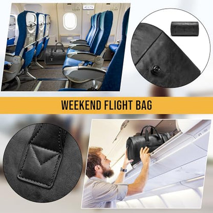 Convertible Garment Bag, Carry on Garment Duffel Bag with Shoulder Strap, Men's Women's Travel Clothing Bag with Shoe Compartment, 2-in-1 Hanging Suitcase Suit Business Travel Bag (Black) - color: Black