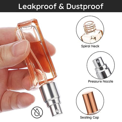 Segbeauty Travel Perfume Atomizer Refillable, 10 Packs Empty Perfume Spray Bottles, 10ML Mini Pocket Cologne Sprayer Fine Mist Atomizer Cosmetic Sample Bottle for Outgoing Party Work - color: Orange, style: Mini Bottle Set
