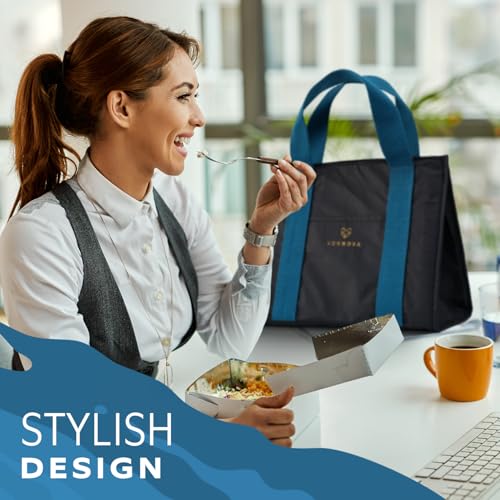VonNova Women’s Insulated Lunch Bag – Cute Large 7L Lunch Tote for Office – Durable Small Lunch Box for Women with Premium Cooler Insulation – Stylish Lunchbox for Adults, Nurses & Teachers - color: Célure
