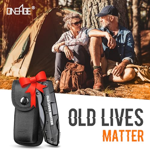 Old Lives Matter Multitool Knife - Funny Retirement Gifts for Men 2024 - Gag Birthday Gift for Dad,Grandpa,Old Man,Coworkers,Friend,Teacher,Best Retirement Gifts,Stocking Stuffers for Men - style: OLD LIVES MATTER