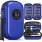 AUVON Insulin Cooler Travel Case with Rechargeable Temp Display, Insulin Pen Cooler Travel Case with 2 x 160g TSA Approved Ice Packs, Waterproof Insulated Cooler Bag for Daily Use & Trip
