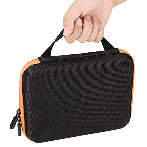 OUKENS Essential Oil Carrying Case, 1-3ml 63 Slots Hard EVA Shell Essential Oils Storage Organizer Bag with Foam Insert and Carrying Handle (Orange) - color: Orange