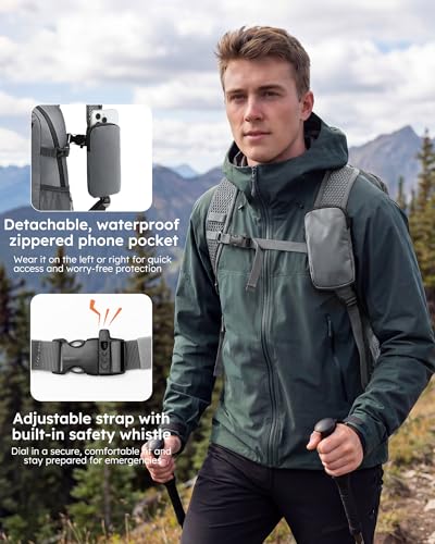 Small 20L Foldable Hiking Daypack for Men Women – Ultra Lightweight Tactical Packable Backpack for Travel, Camping Outdoor, Grey - color: Grey