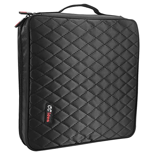 CCidea CD DVD Case Holder, Portable Disc Storage Wallet Binder, Multiple Capacity CD Organizer for Car Home Travel, Anti-Scratch Blu-Ray Game Disc Storage (200-Black) - color: 200-Black