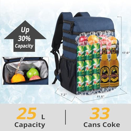 Tactical Backpack Cooler,Soft Lightweight Leakproof Cooler Backpack,Insulated Cooler Bag,Portable Soft Cooler Bag Waterproof for Beach, Travel, Camping, Picnic, Hiking - color: Blue