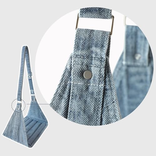 Airplane Foot Hammock, No Collapse Foot Rest for Plane Travel with Extended Adjustment Strap, Portable Desk Foot Hammock with,Cotton Denim, Foot Sling Travel Essentials to Relax Your Feet(Light Blue) - color: Light Blue