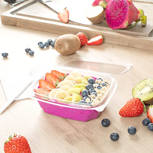 Restaurantware Thermo Tek 12 Ounce Deli Food Containers 100 Anti-Fog Hinged Lid Containers - Freezable Rectangle Clear Plastic To Go Food Containers Disposable - size: 12 oz