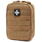 Carlebben EMT Pouch MOLLE Ifak Pouch Tactical MOLLE Medical First Aid Kit Utility Pouch (With Medical Supplies Tan) - color: Tan