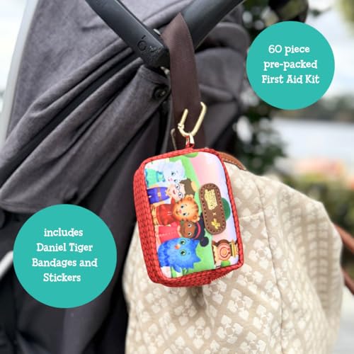 KeepGoing Daniel Tiger’s Small Travel First Aid Kit Kids – 60 Pc. Mini First Aid Kit for Purse, Diaper Bag, & Backpack with Latex-Free Bandages – 4 Oz., & 4.5 x 3.5 x 2 in, TSA-Approved - style: Hugs